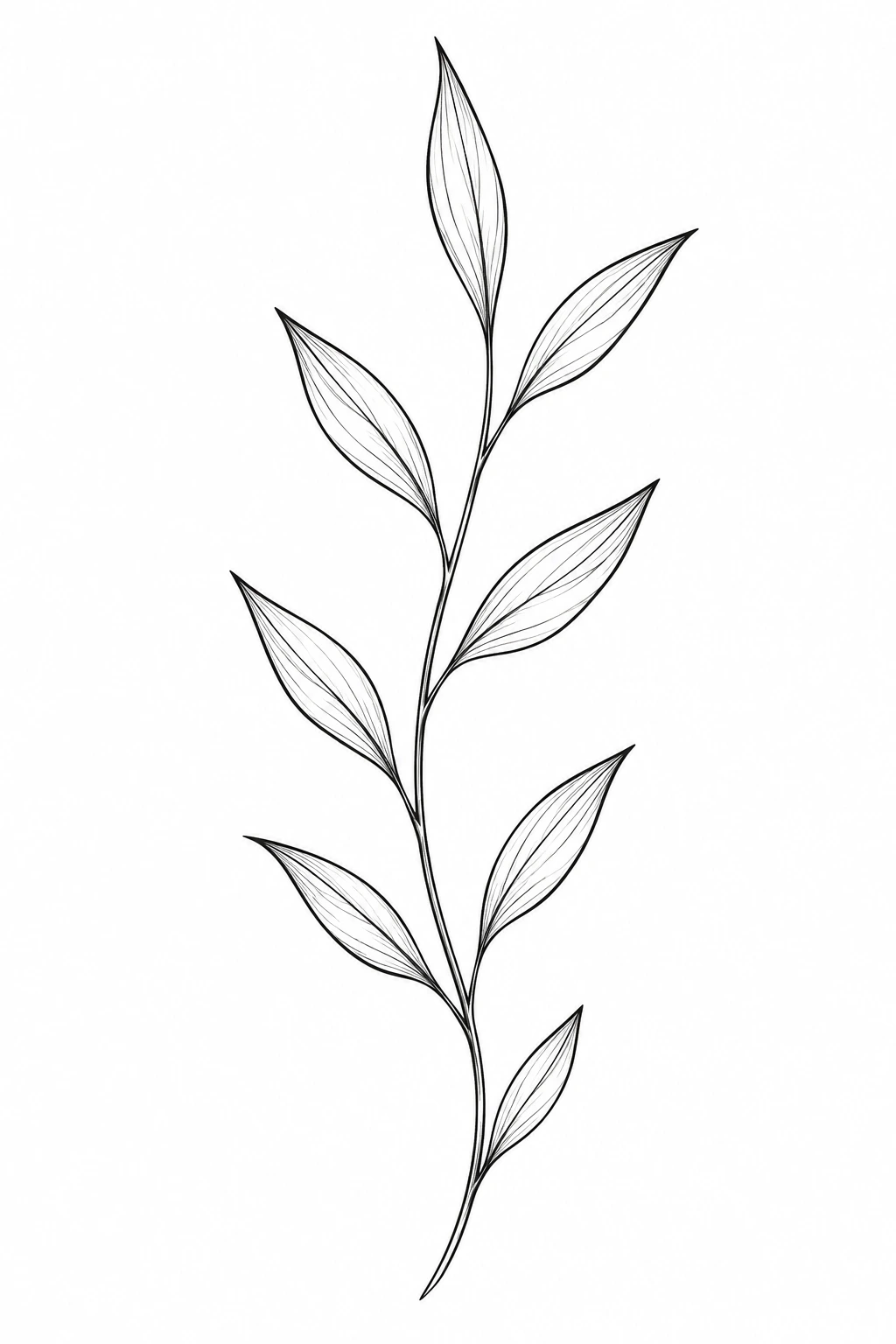 Olive Branch tattoo design on a white background