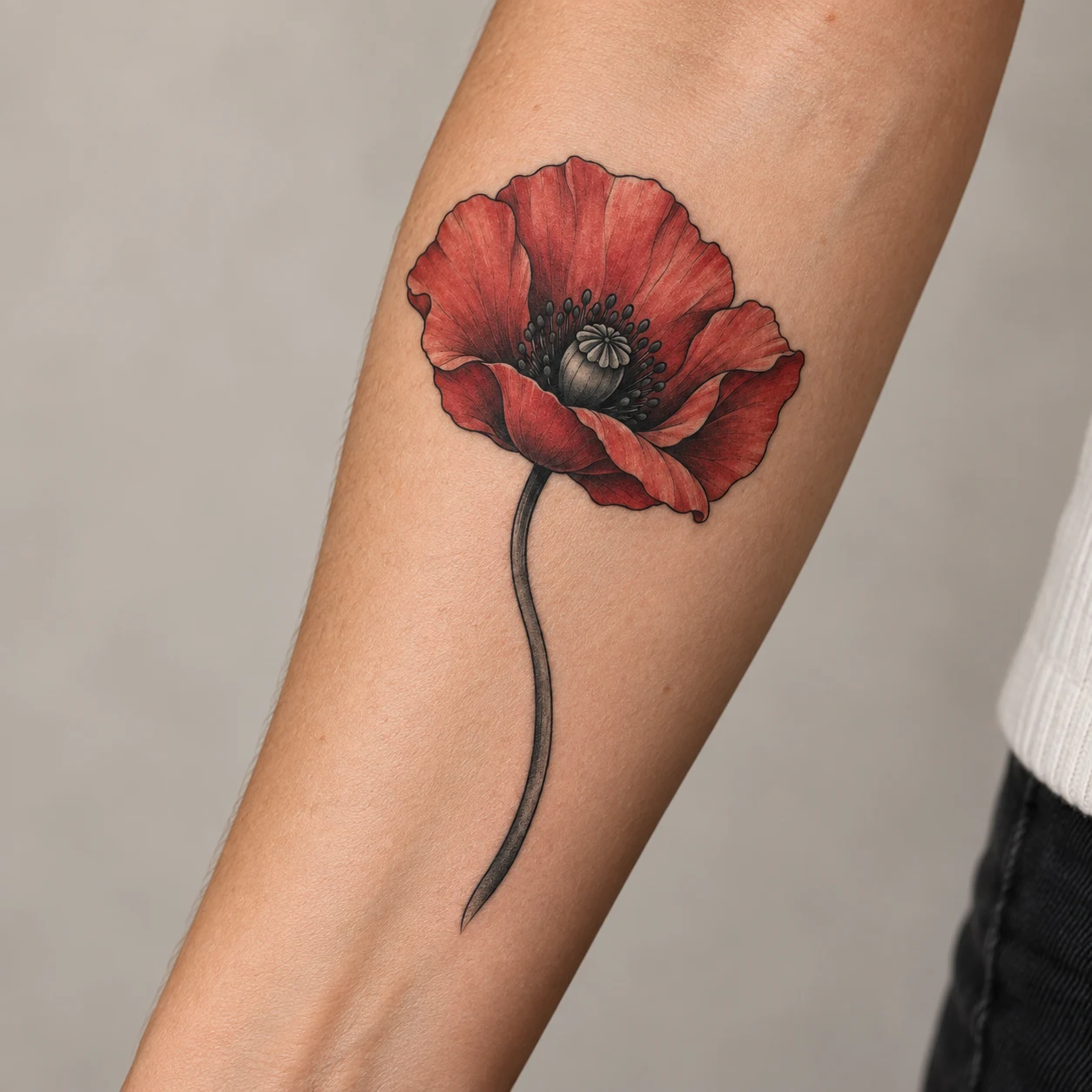 Tattoo placement preview from an image to tattoo design