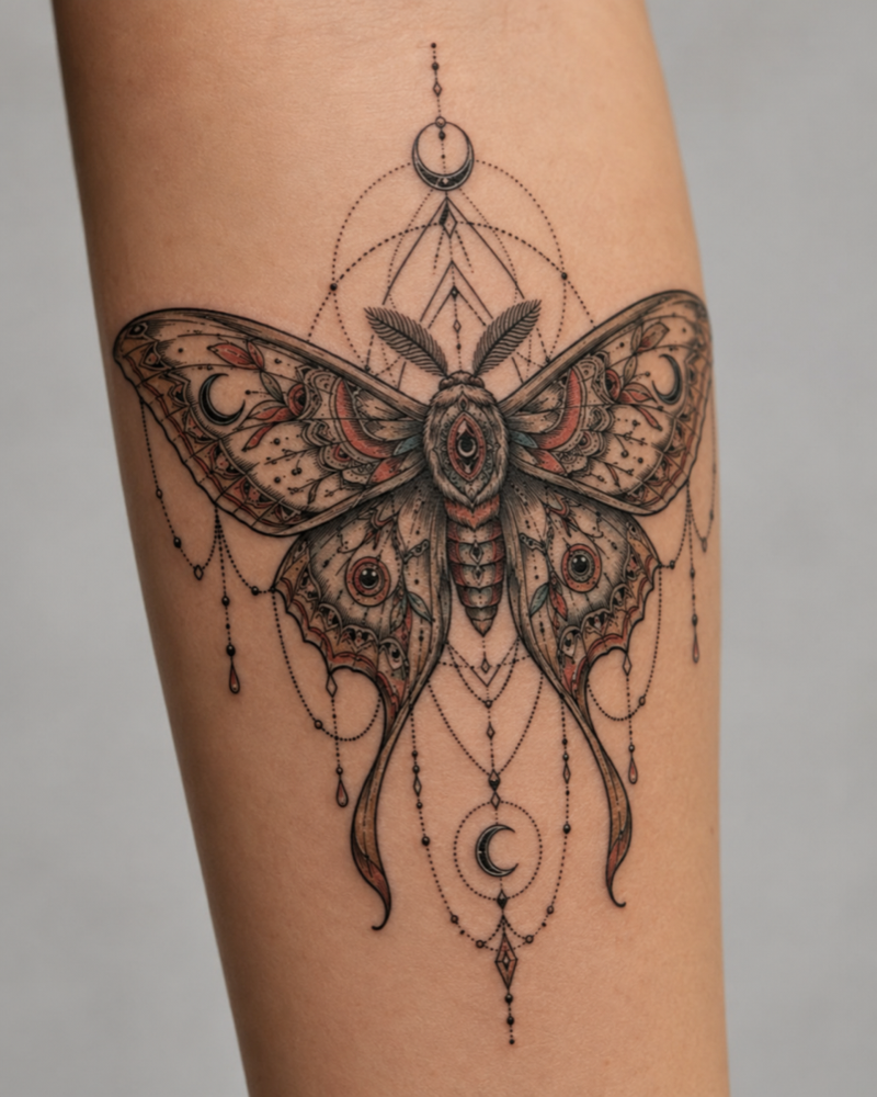 Reference tattoo on skin